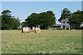 Old bales in a field