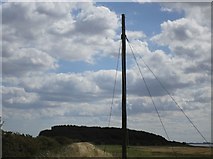 TA2418 : Pole on the Humber Bank by Jonathan Thacker