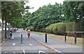 TQ1374 : Cycleway on Wellington Road South, Hounslow by David Howard
