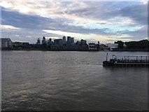 TQ3877 : Greenwich Pier by Philip Jeffrey