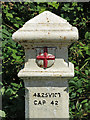 Coal tax boundary post no.94, Bridge Street (A244) (detail)