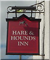 Sign for the Hare & Hounds Inn, Foulridge