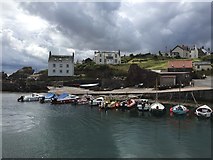 NT9267 : A Line of Boats at St Abbs Harbour by Jennifer Petrie