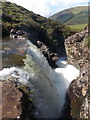 NG4325 : Glenbrittle: dramatic waterfall and turn in the river by Chris Downer