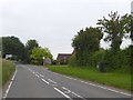 Road junction and bus shelter, West Hendred