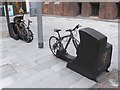 SJ8398 : Cycle racks on Deansgate by Oliver Dixon