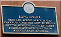 Long Entry blue plaque, Lyme Regis