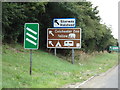 TL9525 : Roadsigns on the A12 London Road by Geographer