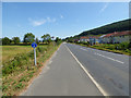 The A815 road approaching Sandbank