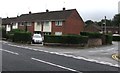 Hedges and houses, Bettws, Newport