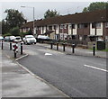 Monnow Way traffic calming near Brookside, Bettws, Newport