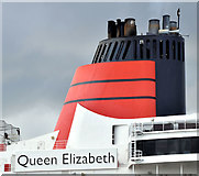 J3778 : The "Queen Elizabeth" (Cunard funnel), Belfast (August 2018) by Albert Bridge