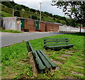 Two benches alongside North Road, Ogmore Vale