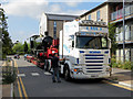 Steam locomotive moves in Swindon