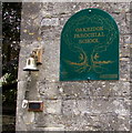 Oakridge Parochial School nameboard and bell, Oakridge Lynch, Gloucestershire