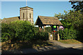 Lych gate and church, North Rigton