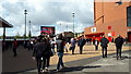 Pre-match fanzone at Anfield Stadium, Liverpool