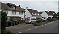 White houses on the north side of Pentre Lane, Cwmbran