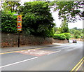 Warning signs alongside the B4103 Borrowell Lane, Kenilworth