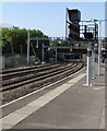 ST3088 : Signal NT1067 on Newport railway station by Jaggery