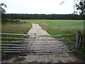 Gated track to disused quarry, East Hedleyhope