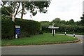 SY7791 : Tincleton Village sign and T-junction by Becky Williamson