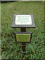 TL9325 : Sign marking a time capsul by Geographer
