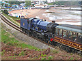 SX8958 : Steam train and Goodrington Sands by Chris Allen