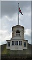 Flag and dome atop Leigh Town Hall