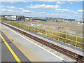 Looking north towards a building site