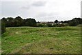 Orford Castle: Looking towards Newton Farm from the castle entrance