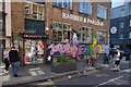 View of street art on the Barber and Parlour building on Redchurch Street