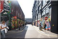 View down Ebor Street from Redchurch Street