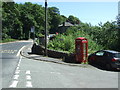 Telephone box on Glossop Road (A624), Little Hayfield