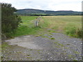 View north over fields at West Brathens, with the Hill of Fare in the distance