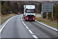 NN6790 : HGV Travelling northwards on the A9 by David Dixon
