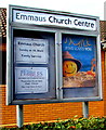 Emmaus Church Centre information board, Severn Beach