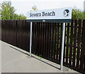 Severn Beach railway station name sign, South Gloucestershire