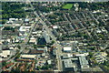 Wellington Road South, Stockport, from the air