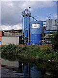 SK5702 : Industrial structures north of Aylestone Park in Leicester by Roger  D Kidd