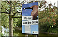 "Do not feed the birds" sign, Victoria Park, Belfast (September 2018)