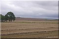 NO5245 : Harvested field, Kinneries by Richard Webb