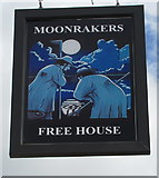 SU1660 : Moonrakers name sign, High Street, Pewsey by Jaggery