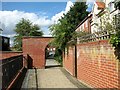 Brick arch on the Riverside Walk along the Wensum