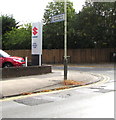 Leckhampton Baptist Church direction sign, Leckhampton Road, Cheltenham