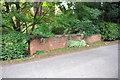 Parapet of bridge over stream, Old Melton Road