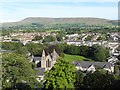 View over Clitheroe to Pendle Hill