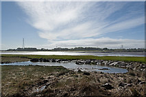 SD3543 : Looking across the mud flats and the River Wyre by Ian Greig