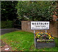 Westbury boundary and twinning information sign