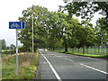 Cycle lane beside Heywood Old Road (A6045)